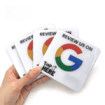 כרטיס לשולחן בציפוי אפוקסי NFC215 הדפסה בעיצוב אישי